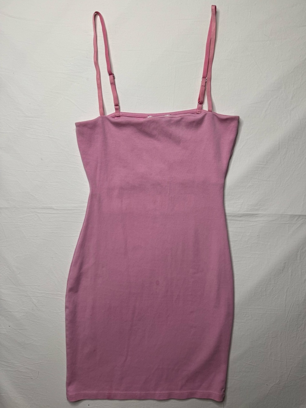 Zara - Pink Spaghetti Strap Bodycon Mini Dress Fitted Dress